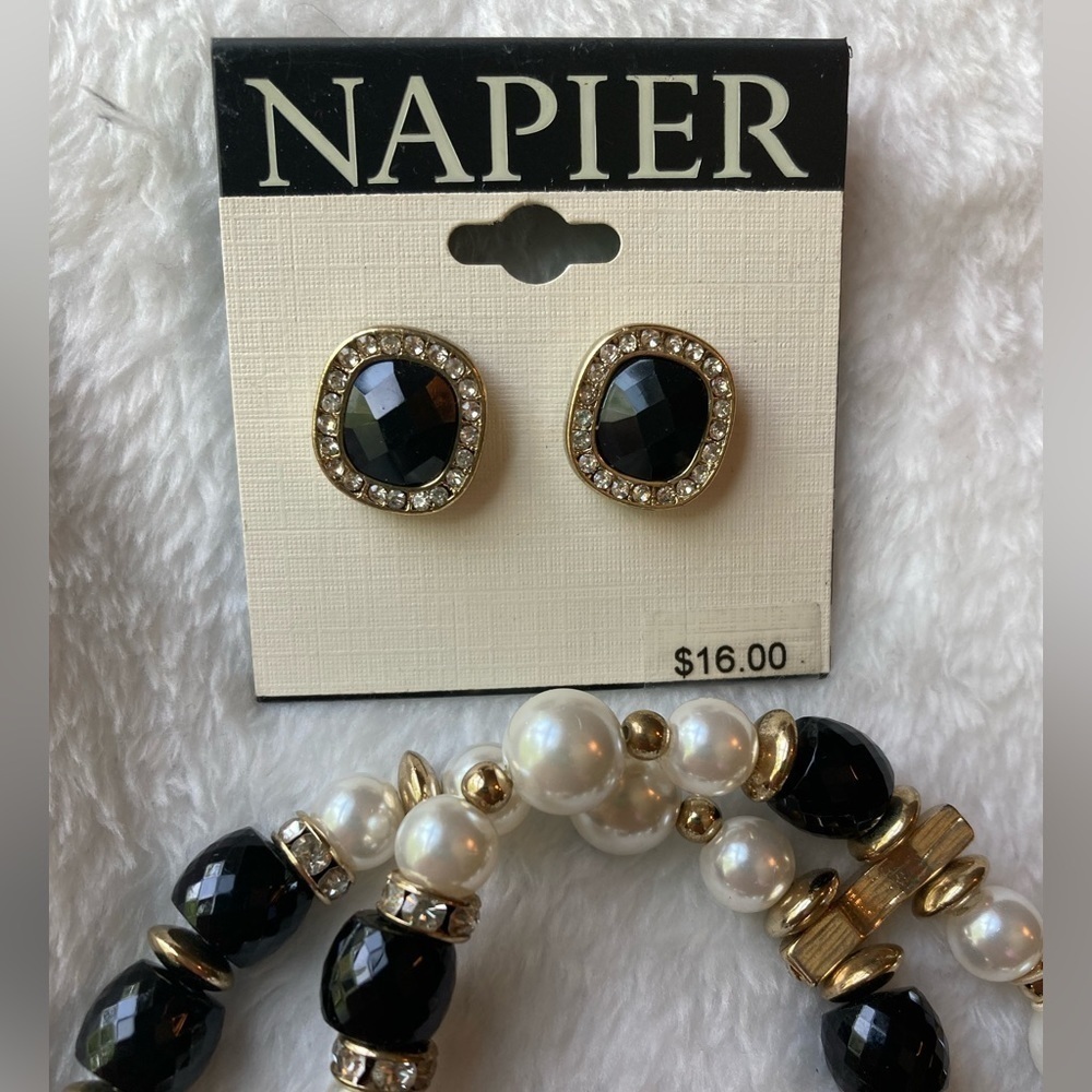 Napier Earrings & Set of‎ 2 Bracelets New w/ Tags - Picture 4 of 6